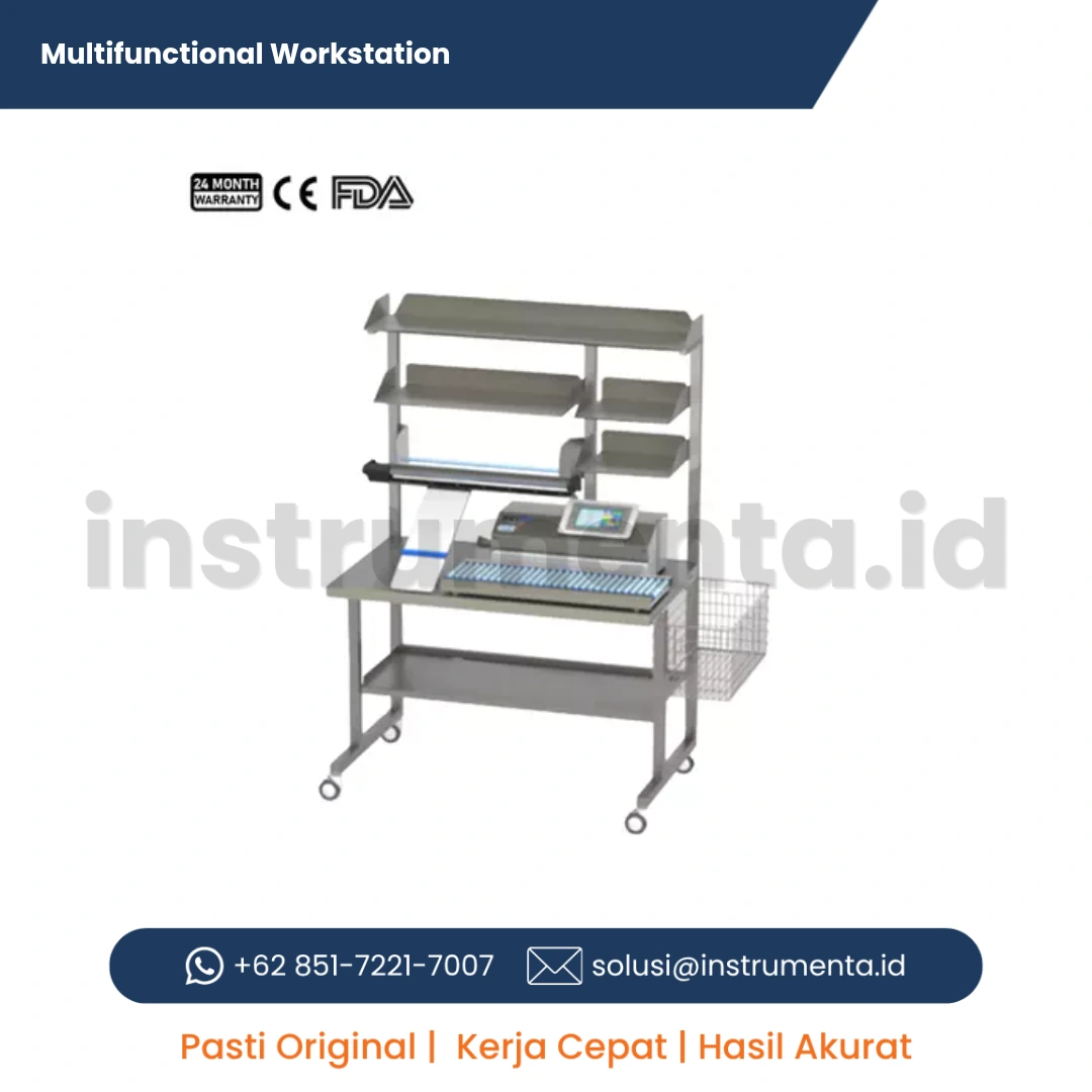 Stainless Steel Multifunctional Workstation Scitek Meja Kerja Sterilisasi Multifungsi Terintegrasi untuk Instalasi CSSD dan Laboratorium